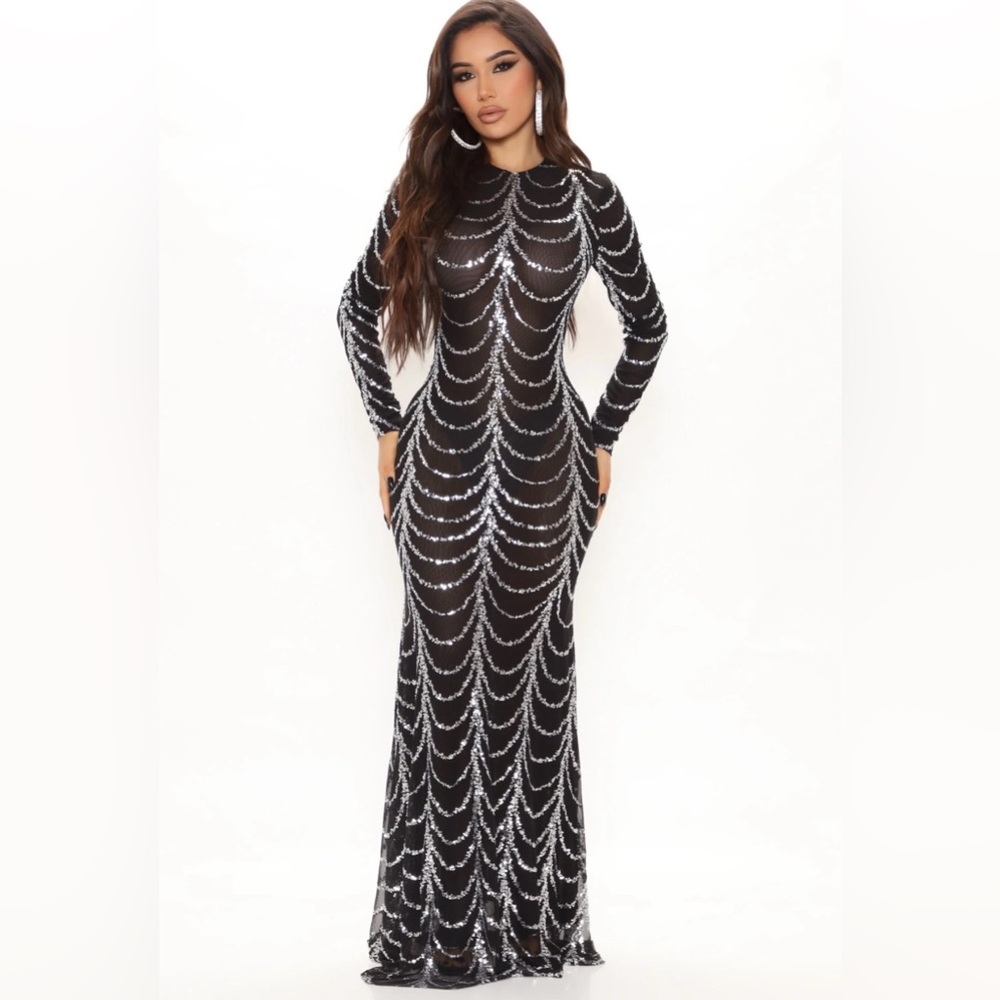 Party moves sequins maxi dress size 1X